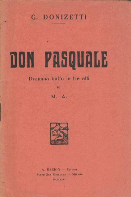 Don Pasquale - G. Donizetti - copertina