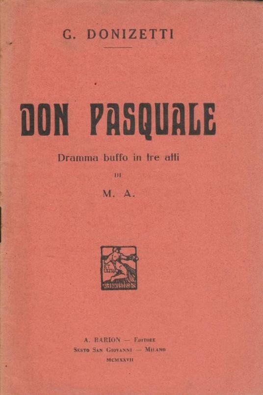 Don Pasquale - G. Donizetti - copertina