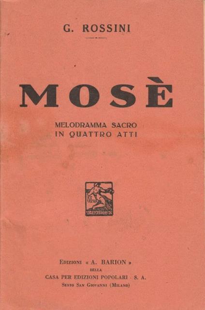 Mosè - copertina