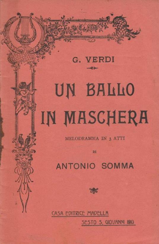Un ballo in maschera - copertina