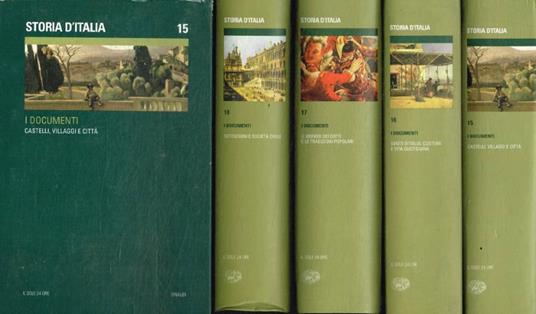 Storia d'Italia. I documenti vol.XV, XVI, XVII, XVIII - copertina