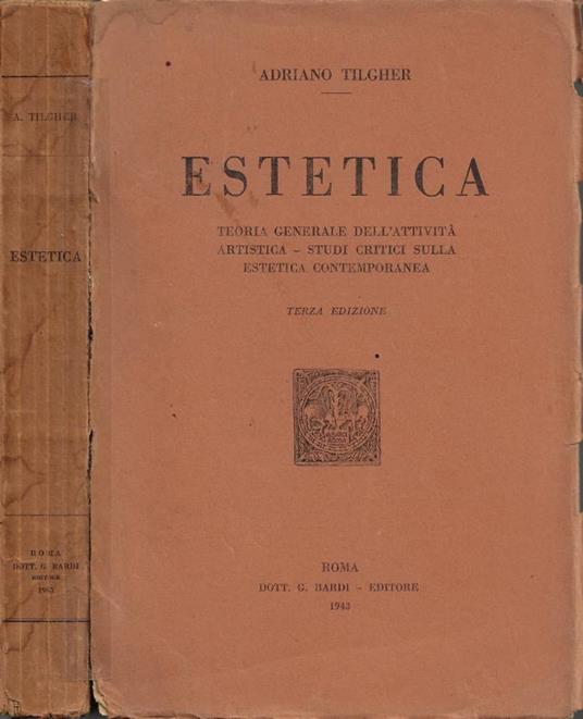 Estetica - Adriano Tilgher - copertina