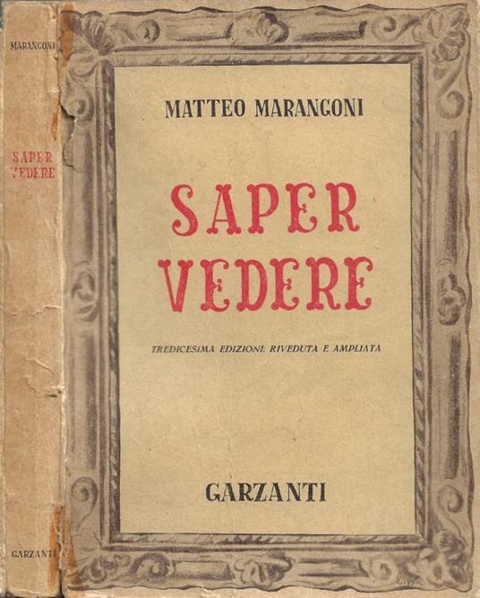Saper Vedere - Matteo Marangoni - copertina