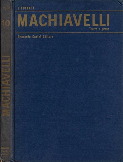 Le Commedie - Niccolò Machiavelli - copertina