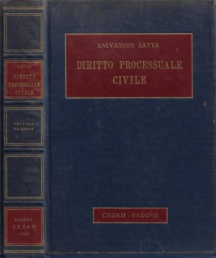 Diritto Processuale Civile - Salvatore Satta - copertina