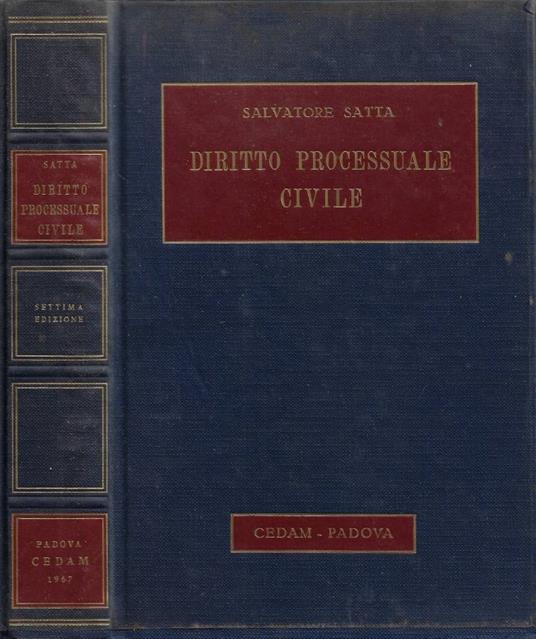 Diritto Processuale Civile - Salvatore Satta - copertina