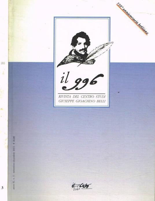 Il 996. Rivista del centro studi Giuseppe Gioachino Belli. N - copertina