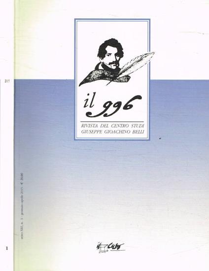 Il 996. Rivista del centro studi Giuseppe Gioachino Belli. N - copertina