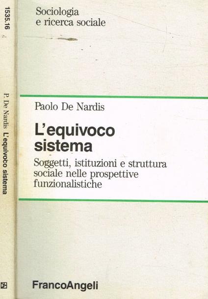 L'equivoco sistema - copertina