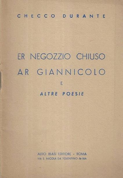 Er negozzio chiuso ar Giannicolo - copertina