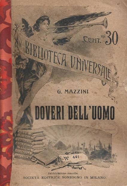 Doveri dell'uomo - Giuseppe Mazzini - copertina
