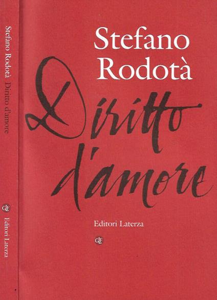 Diritto d'amore - Stefano Rodotà - copertina