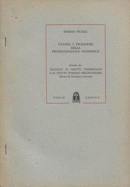 Vicende e Procedure della Programmazione Economica (Estratto - Eugenio Picozza - copertina