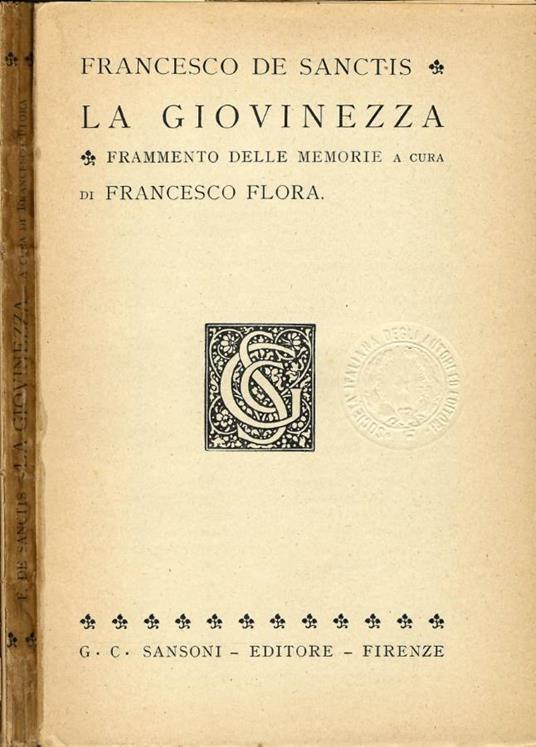 La Giovinezza - Francesco De Sanctis - copertina