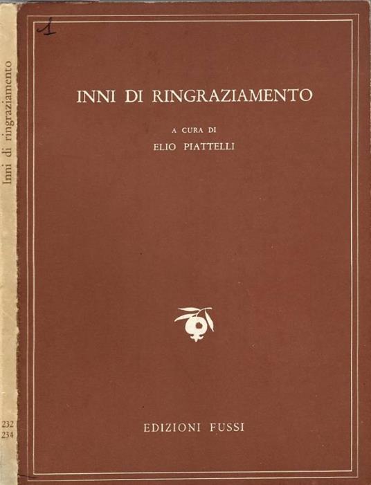 Inni di ringraziamento - copertina