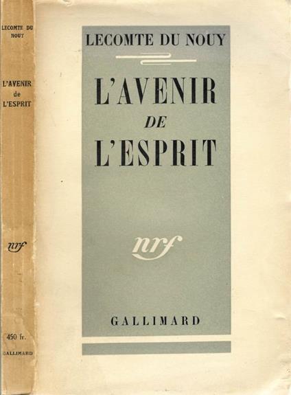 L'avenir de l'esprit - copertina