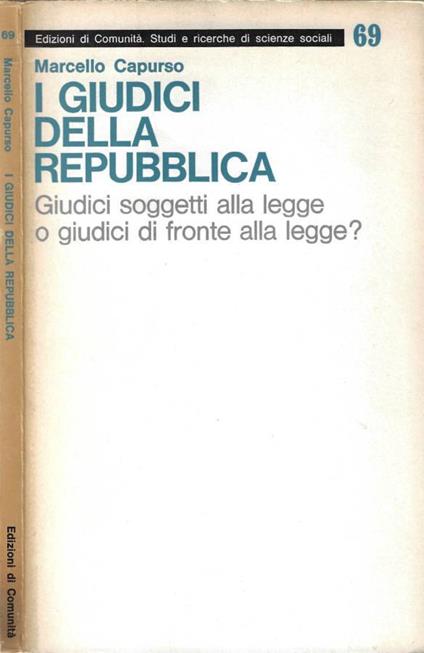 I giudici della repubblica - Marcello Capurso - copertina