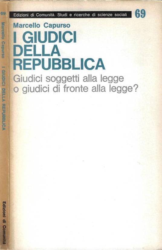 I giudici della repubblica - Marcello Capurso - copertina