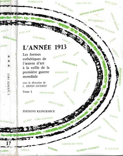 L'année 1913: les formes esthétiques de l'oeuvre d'art à la - copertina