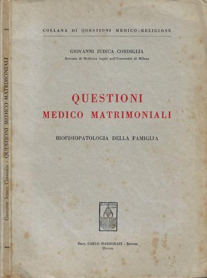 Questioni medico matrimoniali - copertina