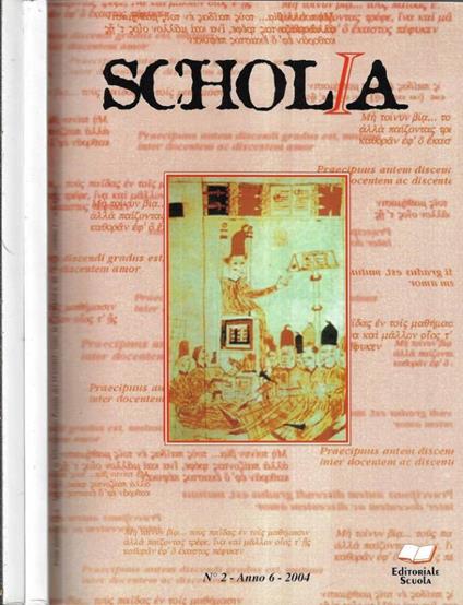 Scholia Anno 6 n. 2 - 3 - copertina