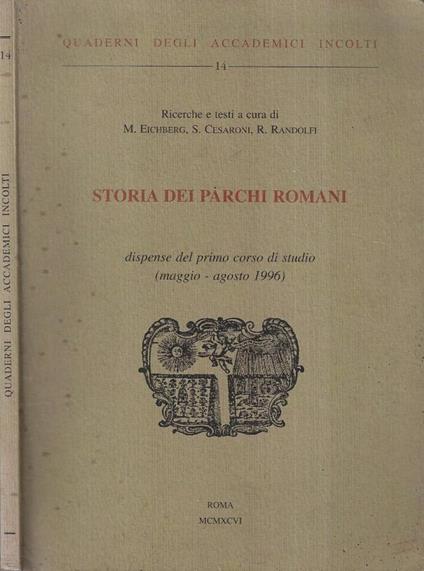 Storia dei parchi romani - copertina