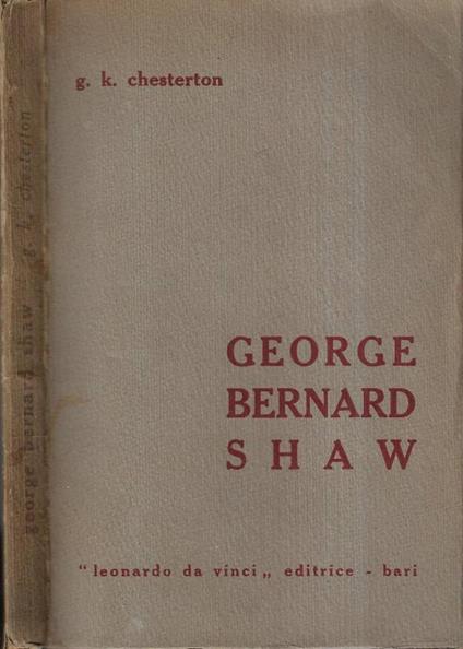 George Bernard Shaw - copertina