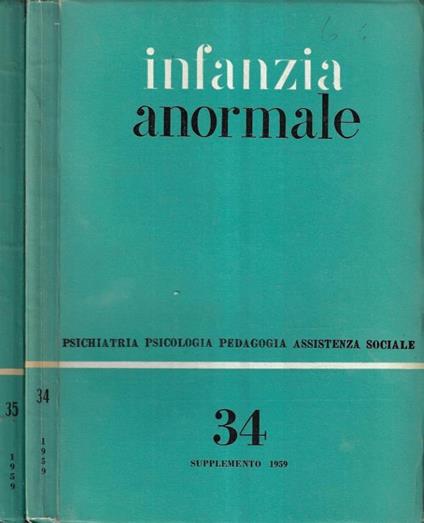 Infanzia anormale nn. 34 - 35 - copertina