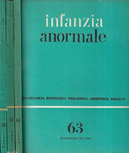 Infanzia anormale nn. 63 - 64 - 65 - copertina