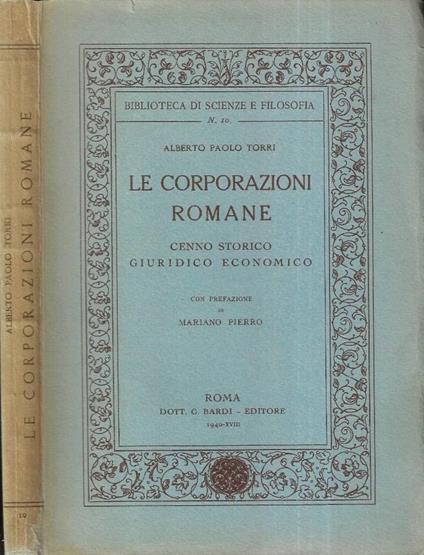 Le corporazioni romane - copertina