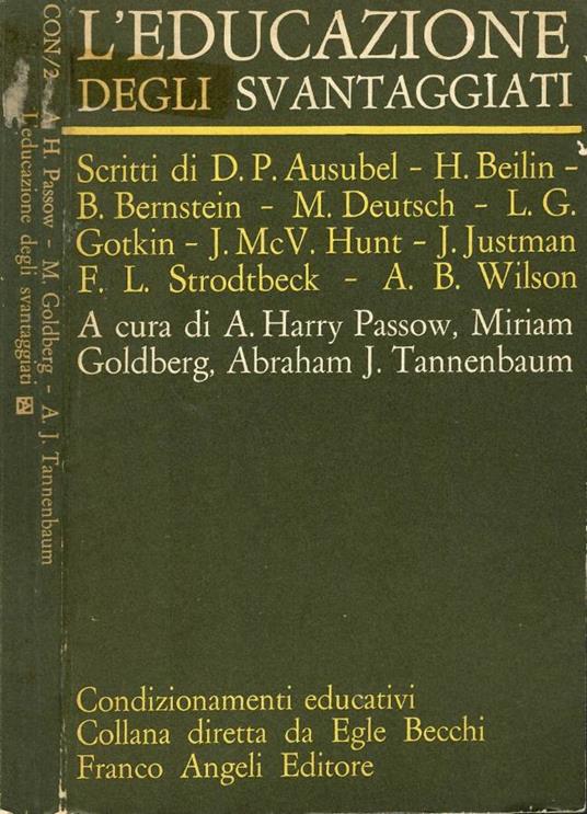 L'Educazione degli svantaggiati - copertina