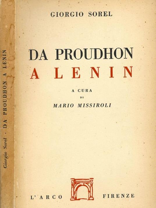 Da Proudhon a Lenin - Giorgio Sorel - copertina