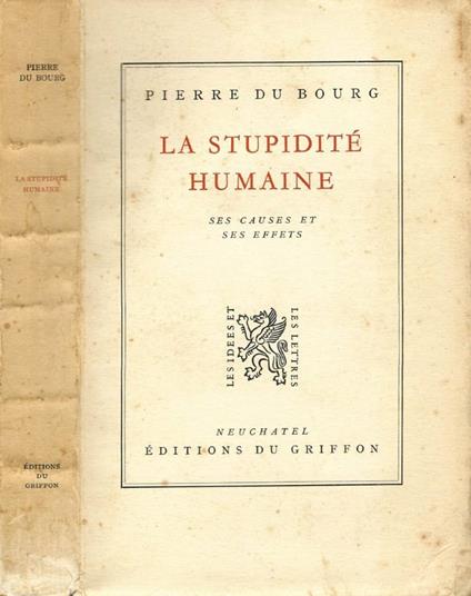 La stupidité humaine - copertina