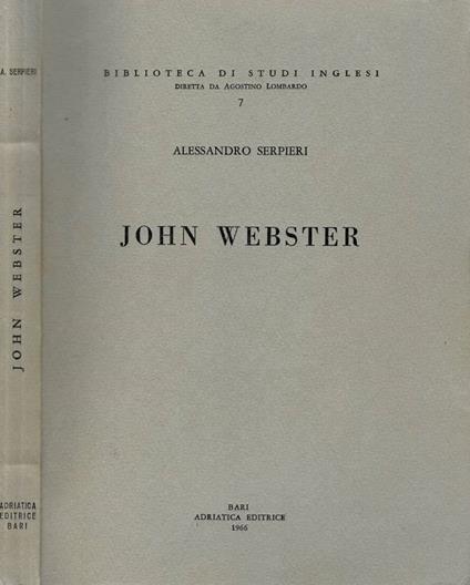 John Webster - Alessandro Serpieri - copertina