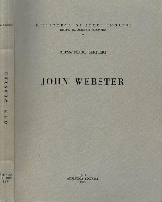 John Webster - Alessandro Serpieri - copertina