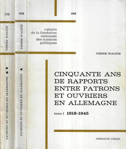 Cinquante ans de rapports entre patrons et ouvriers en Allem - copertina