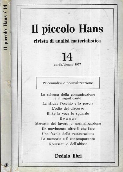 Il piccolo Hans n. 14 - copertina