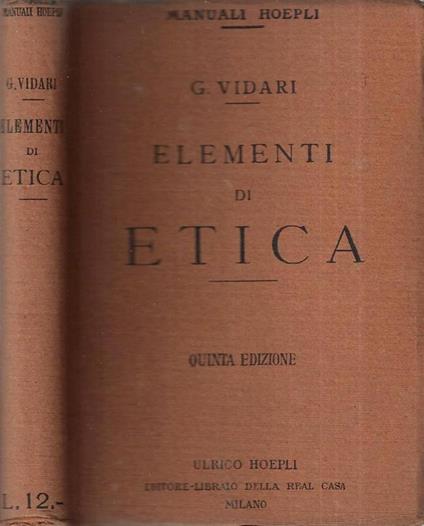 Elementi di etica - copertina