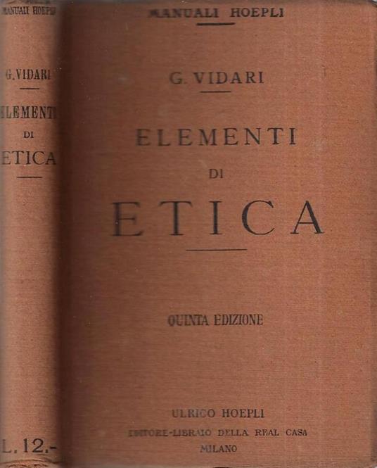 Elementi di etica - copertina