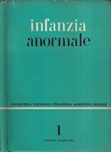 Infanzia anormale n. 1 - copertina