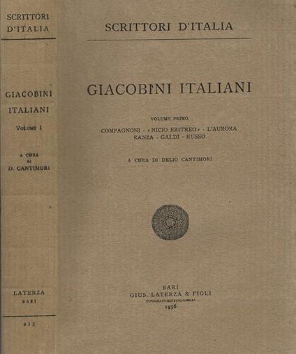Giacobini italiani Vol. I - copertina