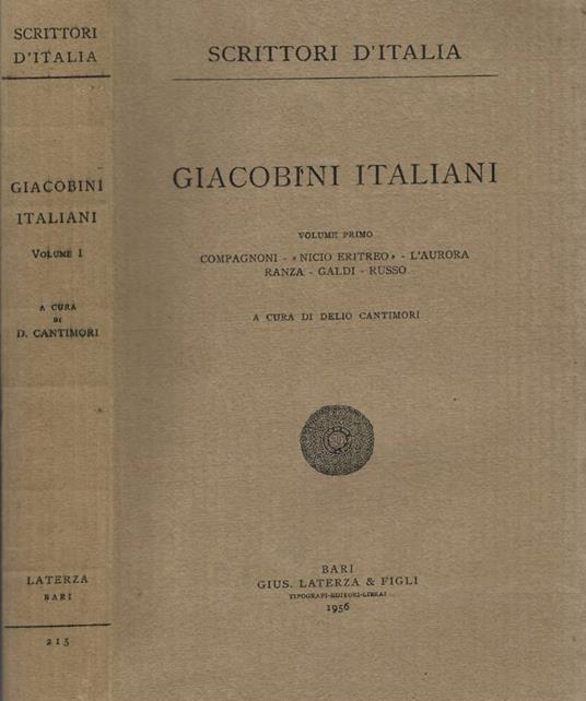 Giacobini italiani Vol. I - copertina