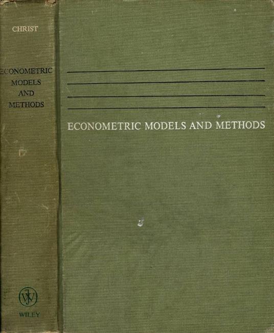 Econometric models and methods - copertina