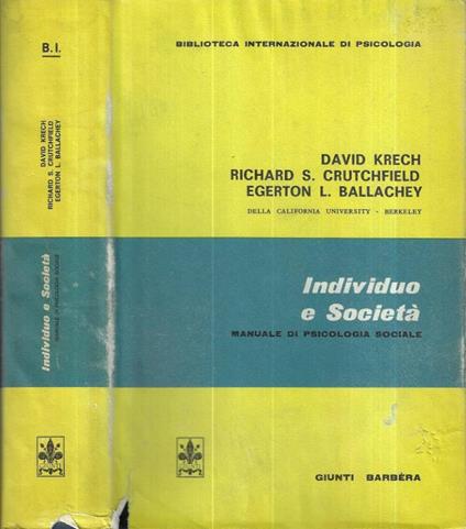 Individuo e società - copertina