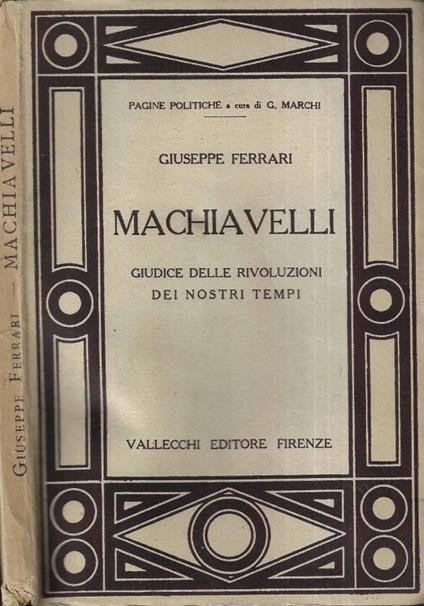 Machiavelli - Giuseppe Ferrari - copertina