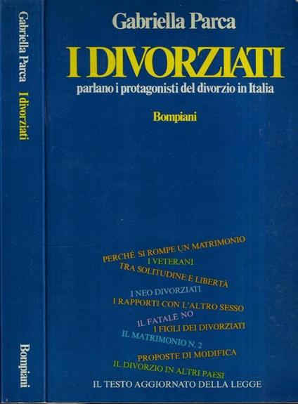 I divorziati - Gabriella Parca - copertina
