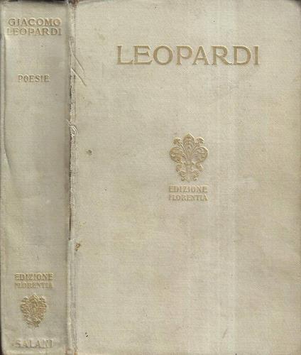 Poesie - Giacomo Leopardi - copertina