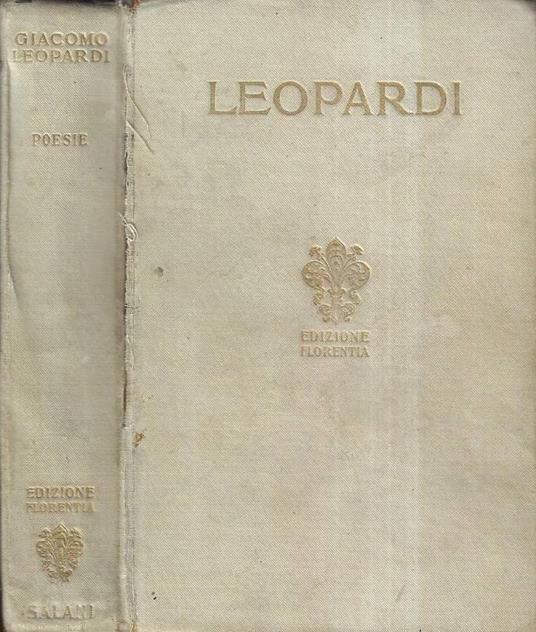 Poesie - Giacomo Leopardi - copertina