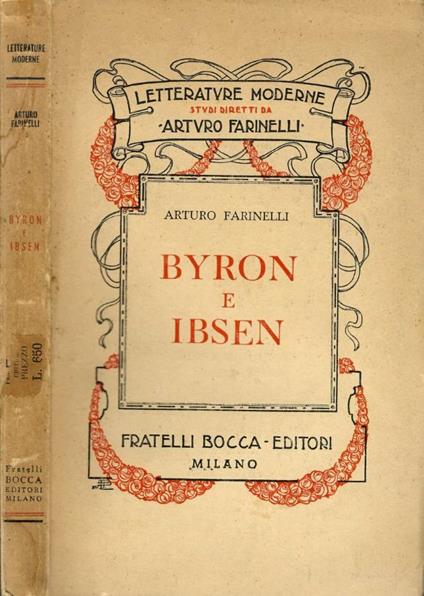 Byron e Ibsen - Arturo Farinelli - copertina