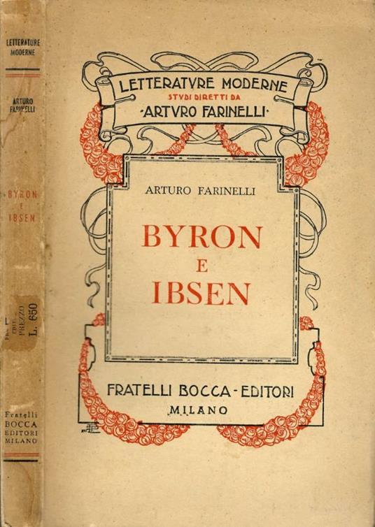 Byron e Ibsen - Arturo Farinelli - copertina